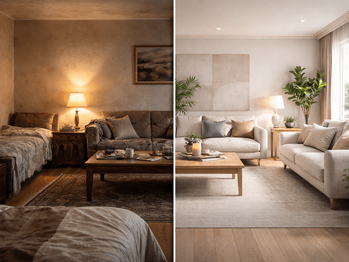 AI based room design inspiration for contemporary homes